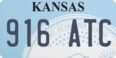 KS license plate 916ATC