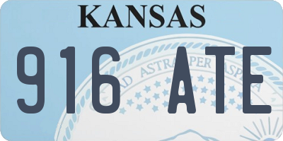 KS license plate 916ATE