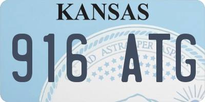 KS license plate 916ATG