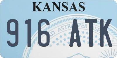 KS license plate 916ATK