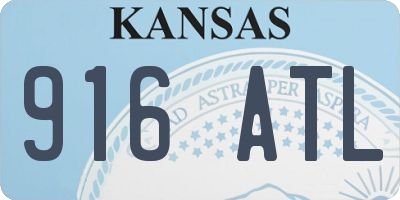 KS license plate 916ATL