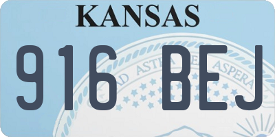 KS license plate 916BEJ