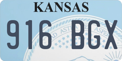 KS license plate 916BGX