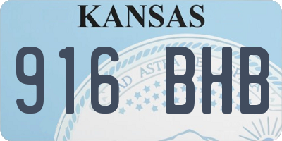 KS license plate 916BHB