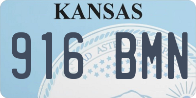 KS license plate 916BMN