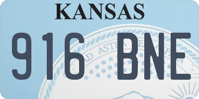 KS license plate 916BNE