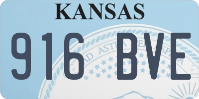 KS license plate 916BVE