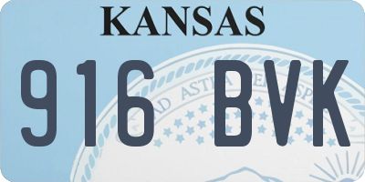 KS license plate 916BVK