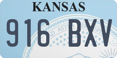 KS license plate 916BXV