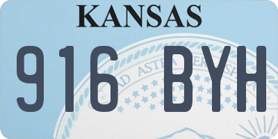 KS license plate 916BYH