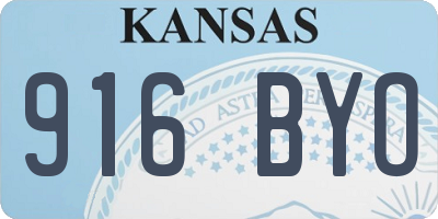 KS license plate 916BYO