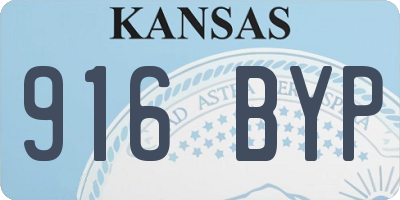 KS license plate 916BYP