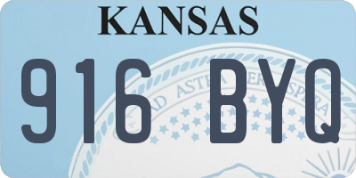 KS license plate 916BYQ
