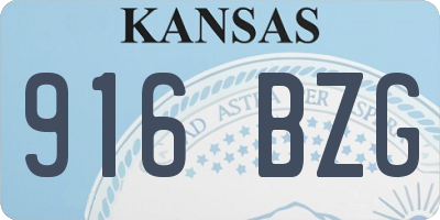 KS license plate 916BZG