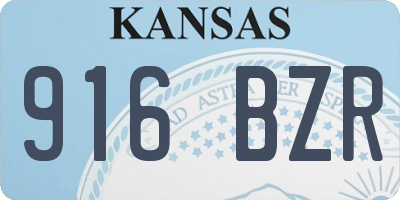 KS license plate 916BZR