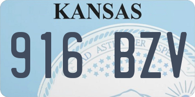 KS license plate 916BZV