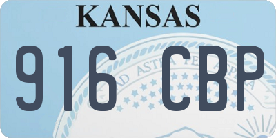 KS license plate 916CBP
