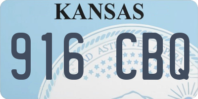 KS license plate 916CBQ