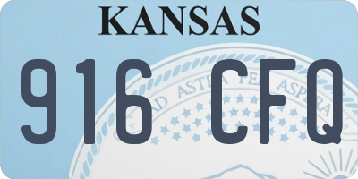 KS license plate 916CFQ