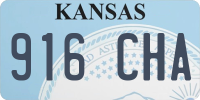 KS license plate 916CHA