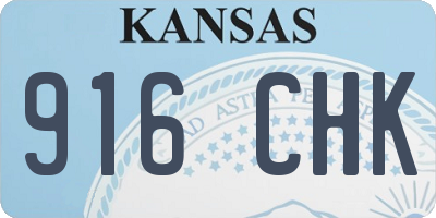 KS license plate 916CHK