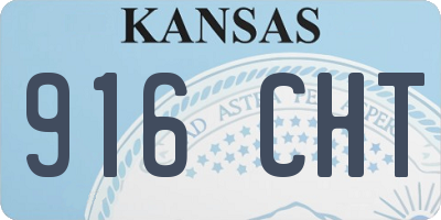 KS license plate 916CHT