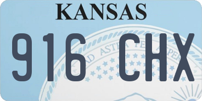KS license plate 916CHX