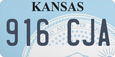 KS license plate 916CJA