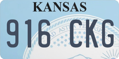 KS license plate 916CKG