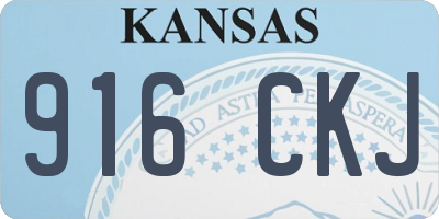 KS license plate 916CKJ