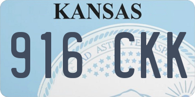 KS license plate 916CKK