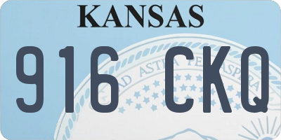 KS license plate 916CKQ
