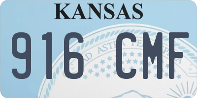KS license plate 916CMF