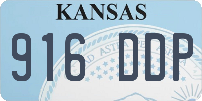 KS license plate 916DDP