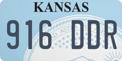 KS license plate 916DDR