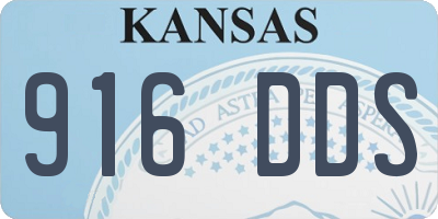 KS license plate 916DDS