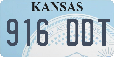 KS license plate 916DDT