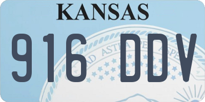 KS license plate 916DDV