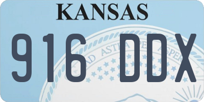KS license plate 916DDX