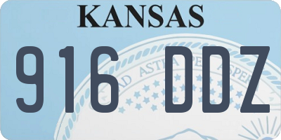 KS license plate 916DDZ