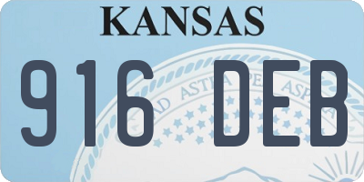 KS license plate 916DEB