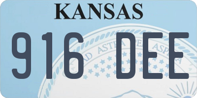 KS license plate 916DEE