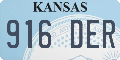 KS license plate 916DER