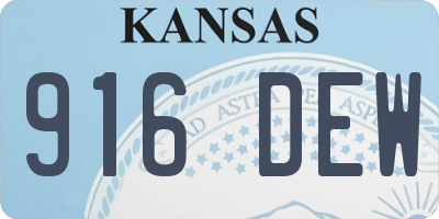 KS license plate 916DEW