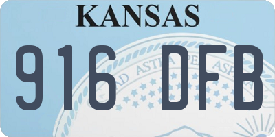 KS license plate 916DFB