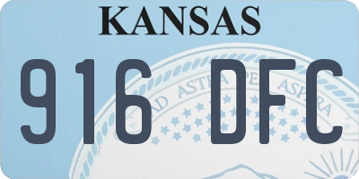 KS license plate 916DFC