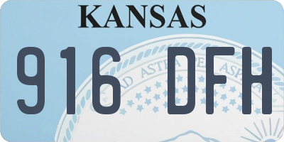 KS license plate 916DFH