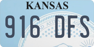 KS license plate 916DFS