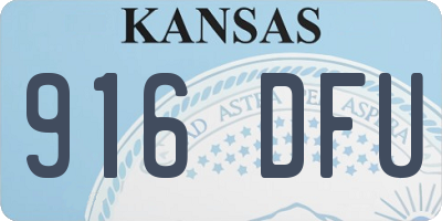 KS license plate 916DFU