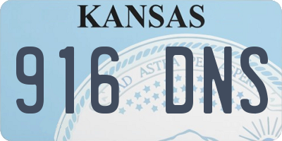 KS license plate 916DNS